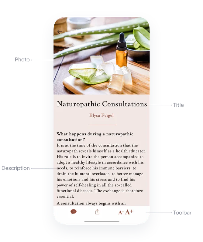 La sección Artículos para mostrar tu catálogo