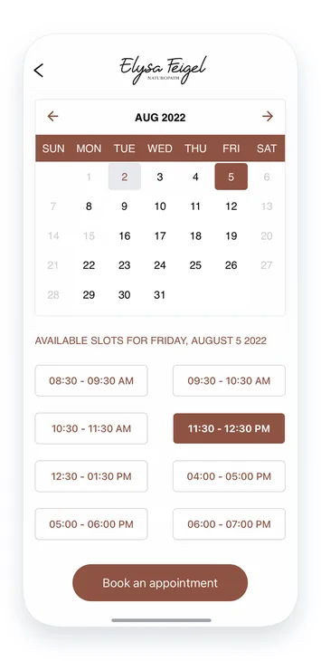 Calendario de reservas