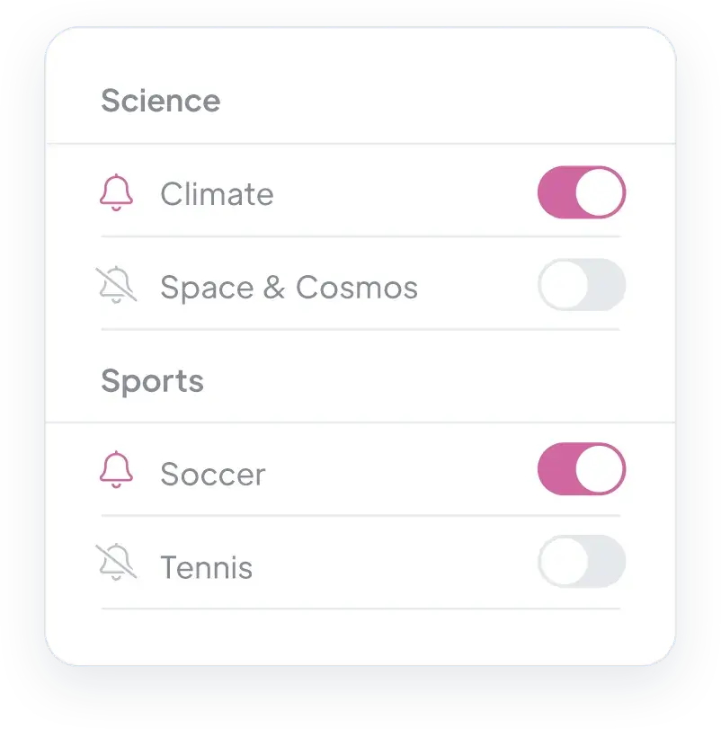 Personalización de notificaciones