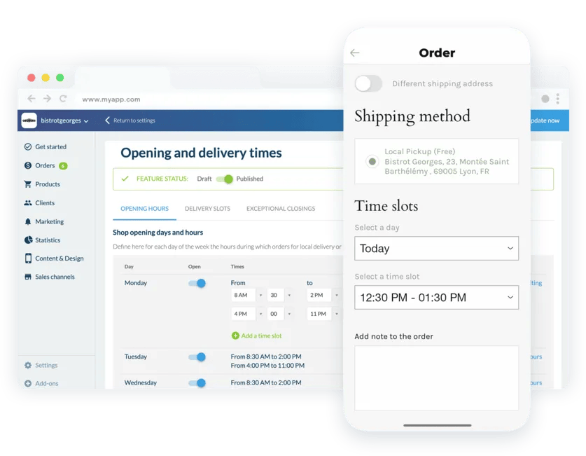 Organización de franjas horarias