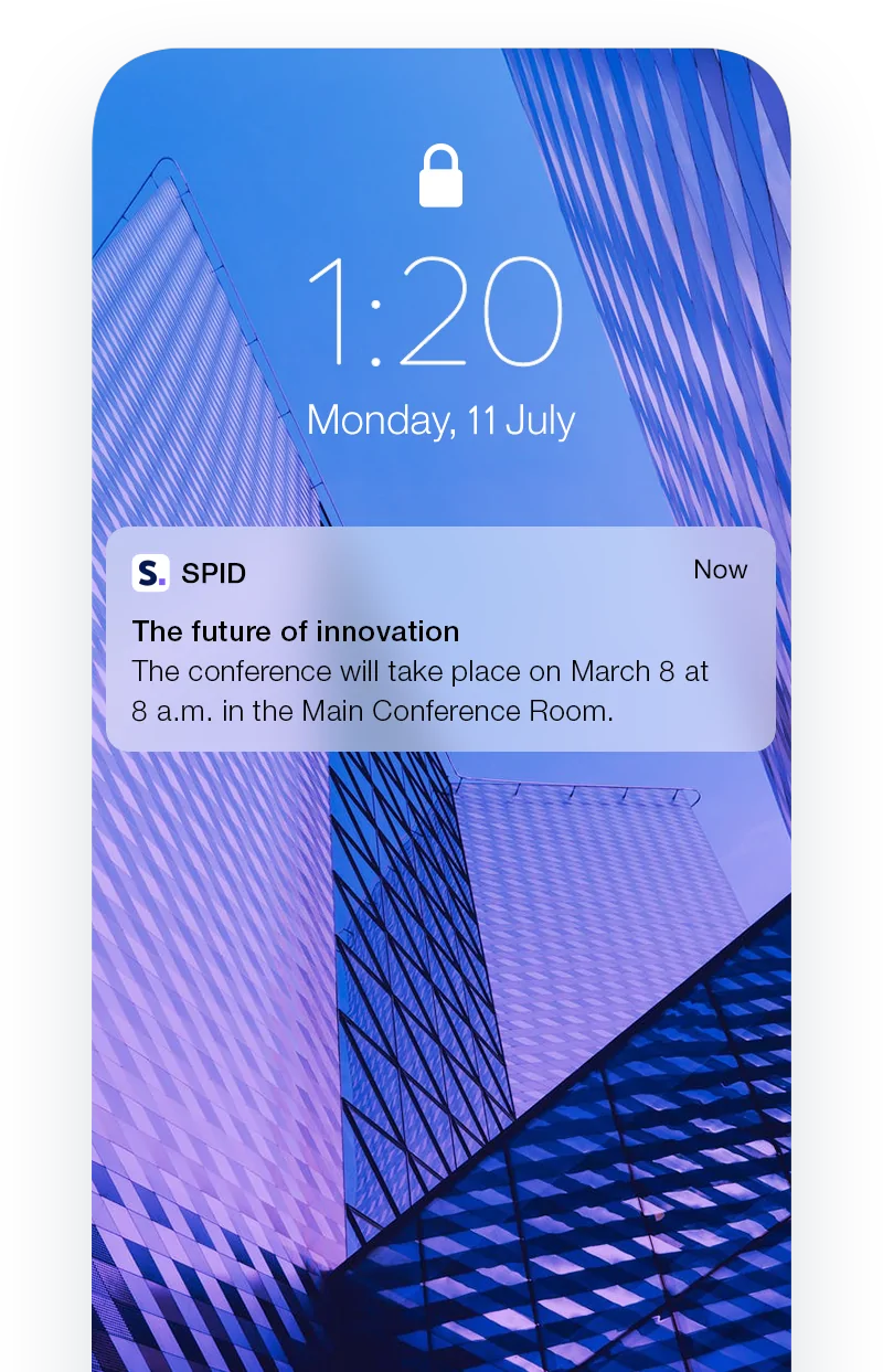 Push notification mockup