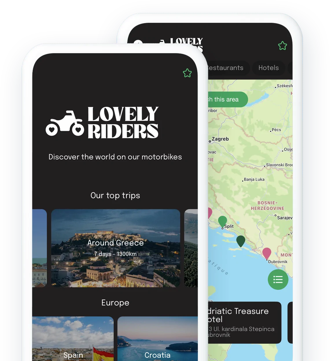 Guía de viaje en app